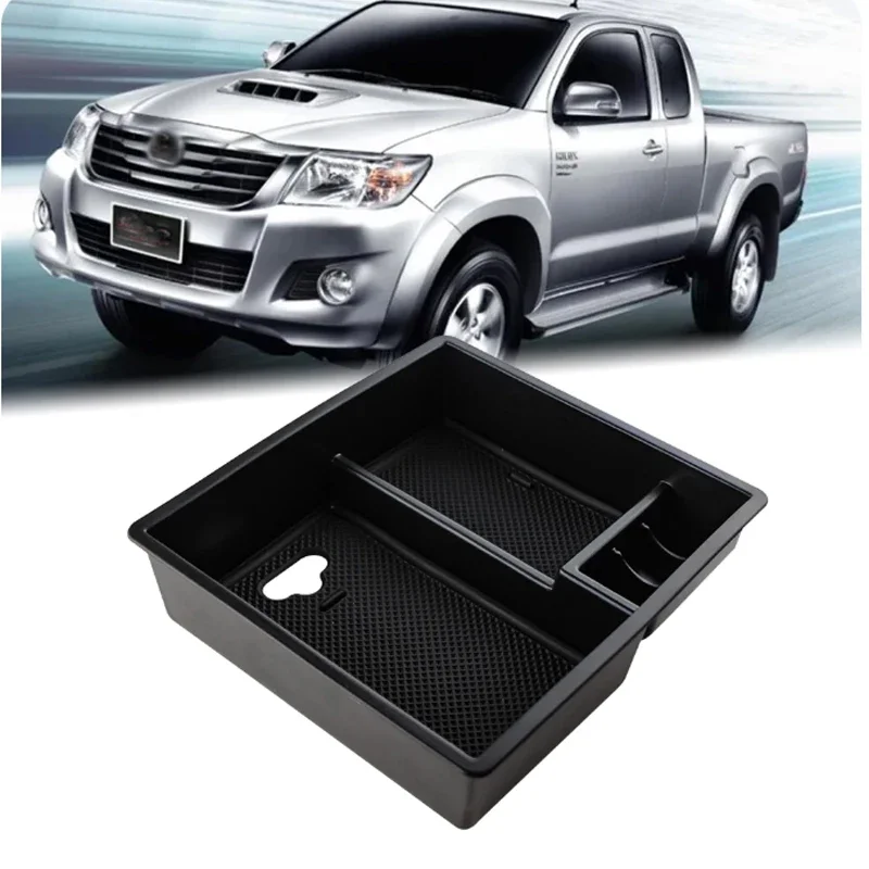 For Toyota Hilux VIGO Fortuner Innova 2004-2014 Car Center Console Armrest Storage Box Tray Car Accessories