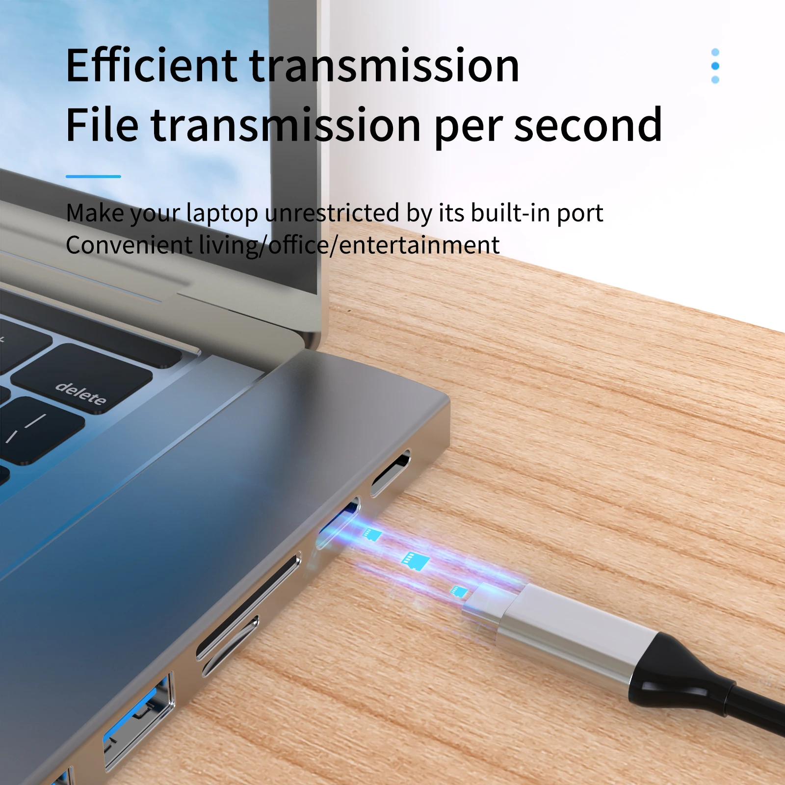 Basix USB C Hub USB لماك بوك Pro/Air M1 M2 2021 2020 2019 2018 Thunderbolt 3 PD USB 3.0 SD TF قارئ بطاقات نوع C مهايئ توزيع #4