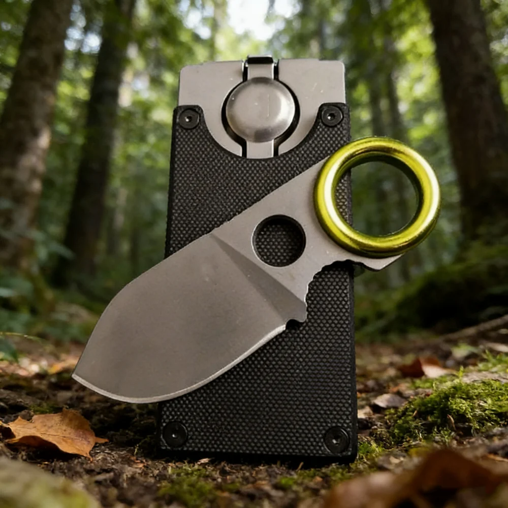 

НОВЫЙ универсальный зажим для денег GDC с карманным ножом EDC, брелок с фиксированным лезвием для кемпинга, ножи, тактический мини-охотничий многофункциональный инструмент