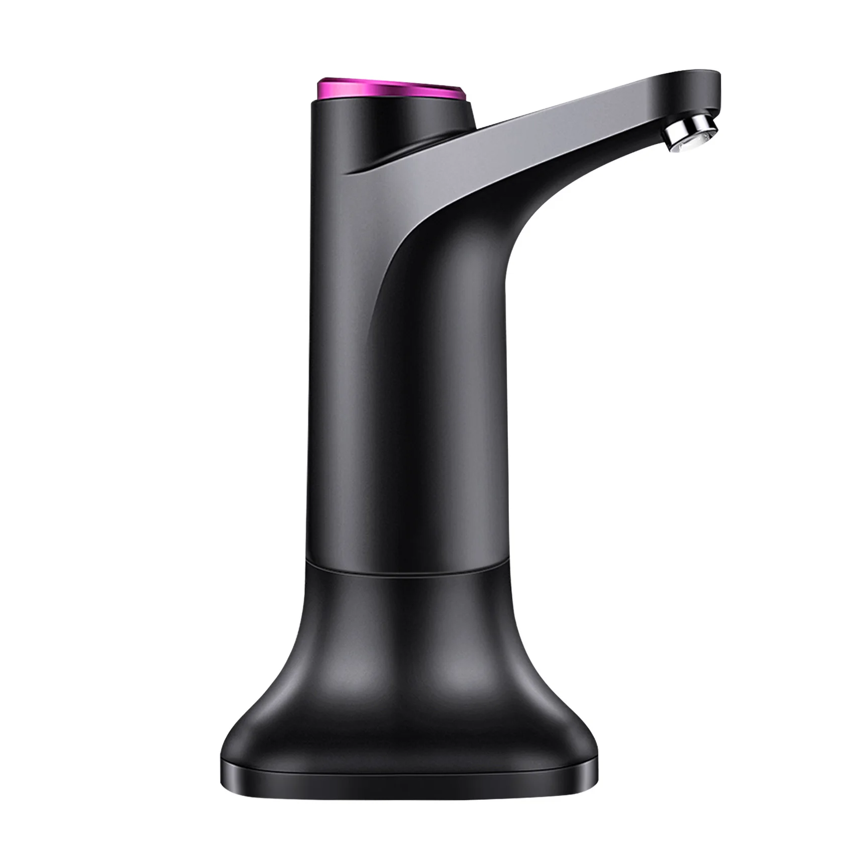 HOT Electric Water Bottle Pump with Base USB Water Dispenser Portable Automatic Water Pump Bucket Bottle Dispenser-Dark Gray