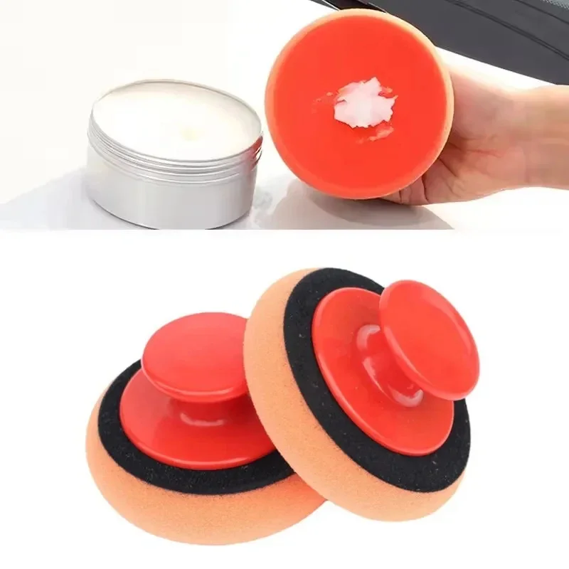 1/3/6Set Car Waxing Sponge Polish Pads Handle High Density Buffing Wipe Polisher Kit Polishing Cleaning Sponge Car Cleaning Tool