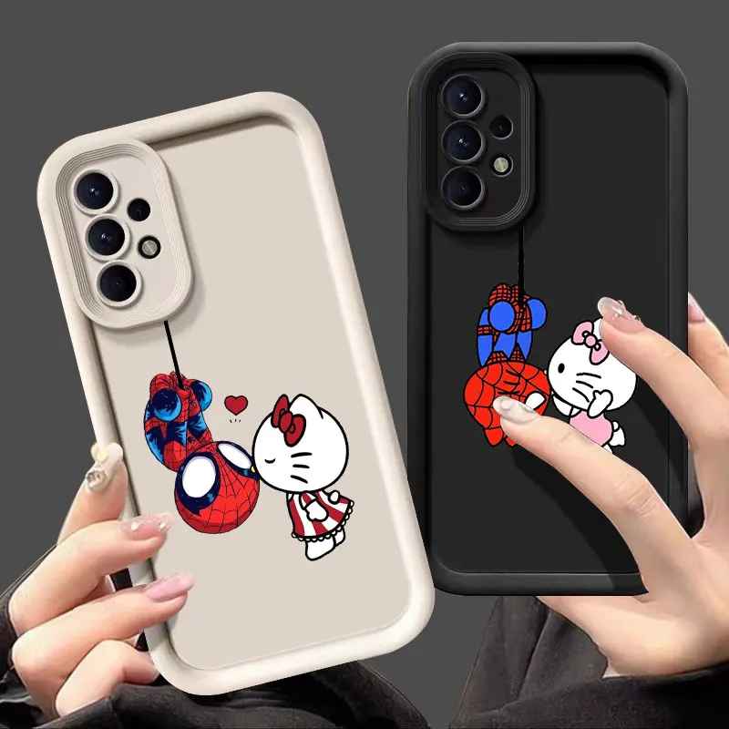 Hello Kitty Spiderman Love Marvel Case For Samsung Galaxy A55 5G A16 A54 A35 A53 A52 A34 A12 A13 A14 A15 A25 A32 A33 Phone Cover