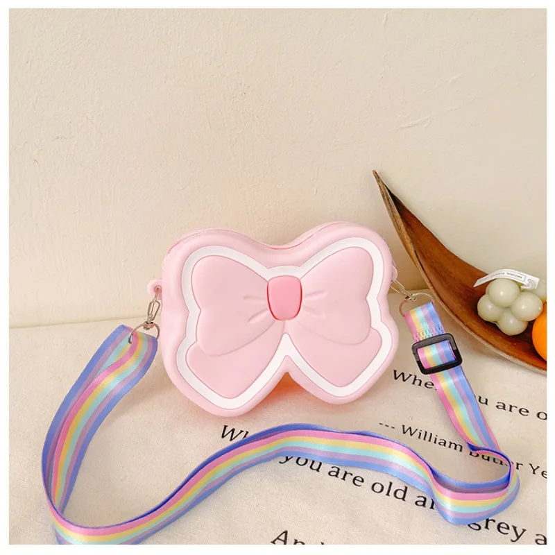 Cartoon Cute Butterfly Crossbody Bags for Kids Girls Bowknot Coin Wallet Bag Kawaii Baby Accessories Bag