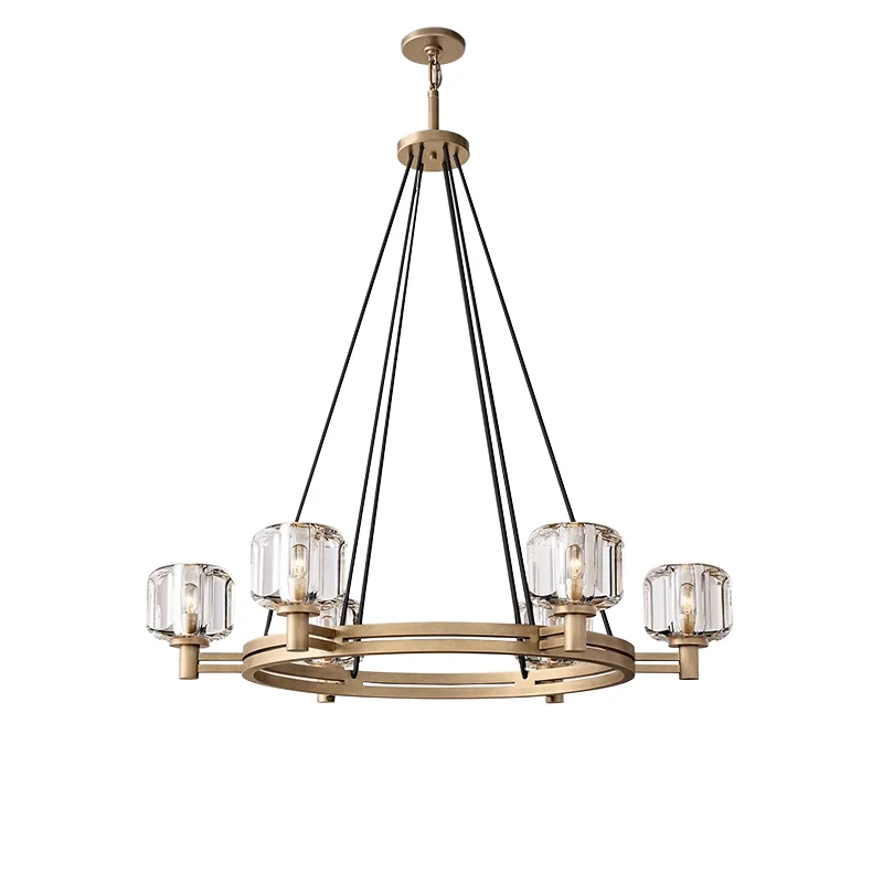 

Round Brass Classic Pendant Lights Bronze Brushed Lamp Body Chrome Luxury Light Fixture over Living Room Decoration Hotel Store