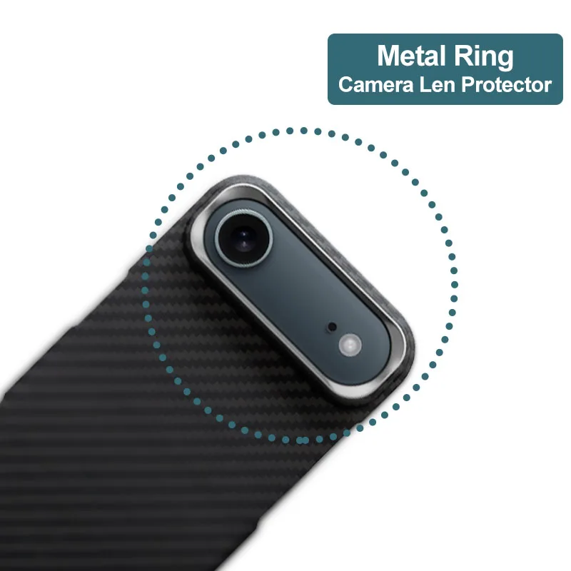 Carbon Fiber Case For Apple iPhone 17 Air Kevlar 600D 1500D Aramid Magsafe Magnetic Phone Cover Ultra-thin Shell with Holder