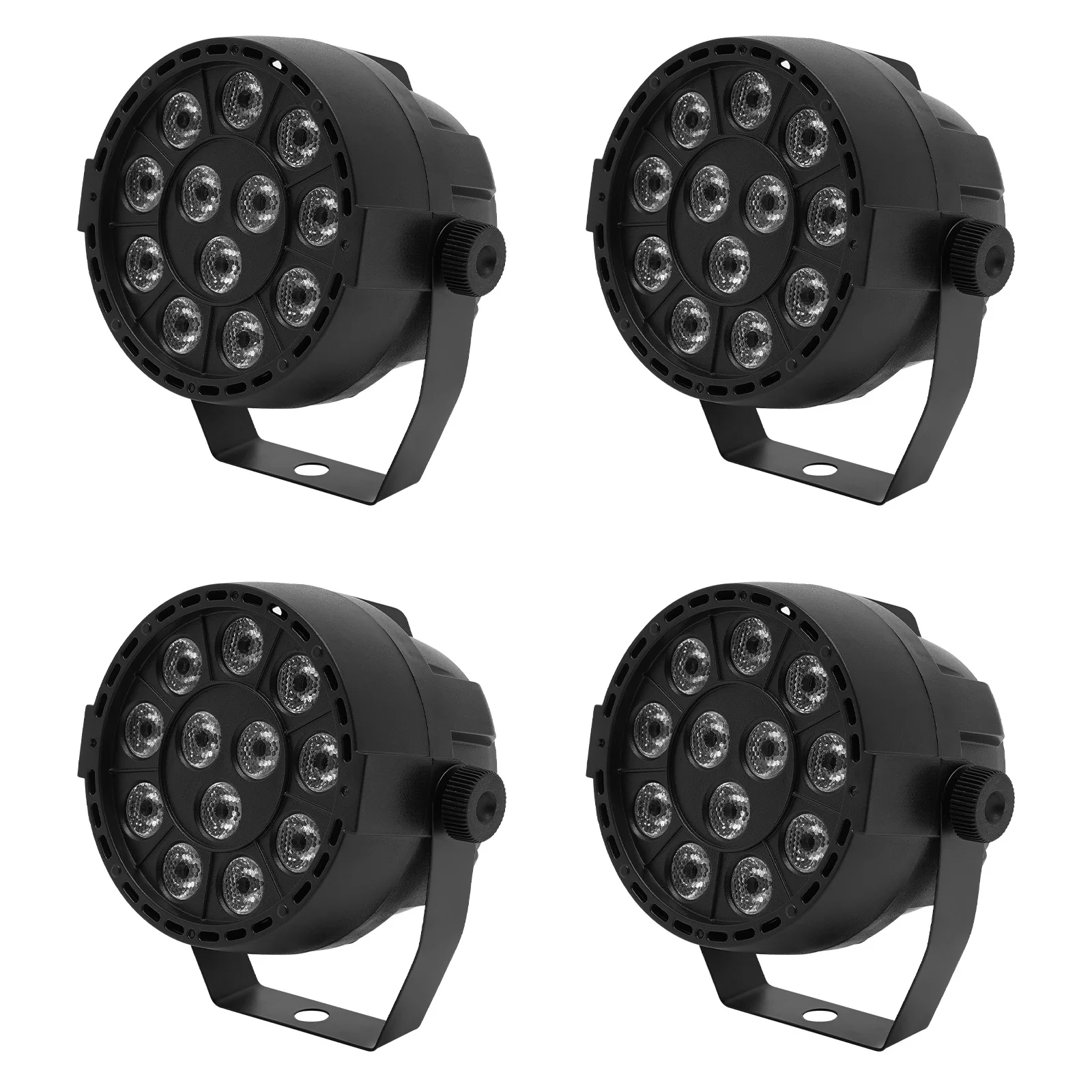 4-pack DMX512 Par Lights RGB, Mini Par Light, 12 LED-podiumverlichting met 65ft throw- en geheugenfunctie voor club/feest/bruiloft - afbeelding 1