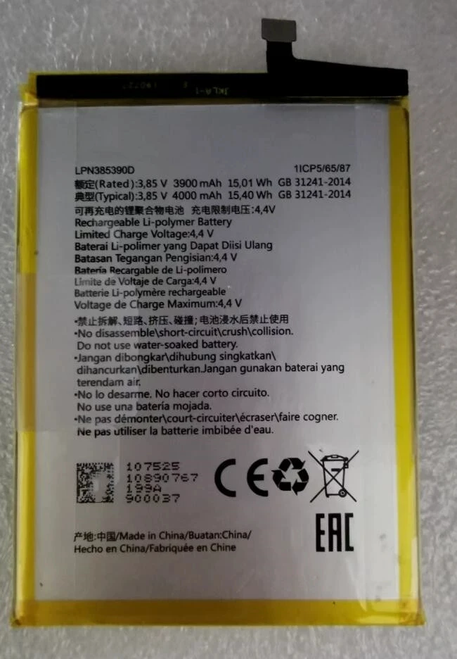 Original 4000mah for Hisense A5 A5C LPN385390d FaceNote F1 HLTE202N Battery 4000mah