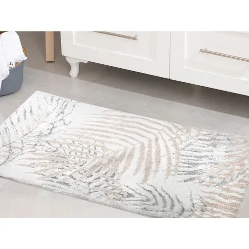 English Home Palm Trees Cotton Flush Bathroom Mat 60x90 cm Beige-Gray-Cream