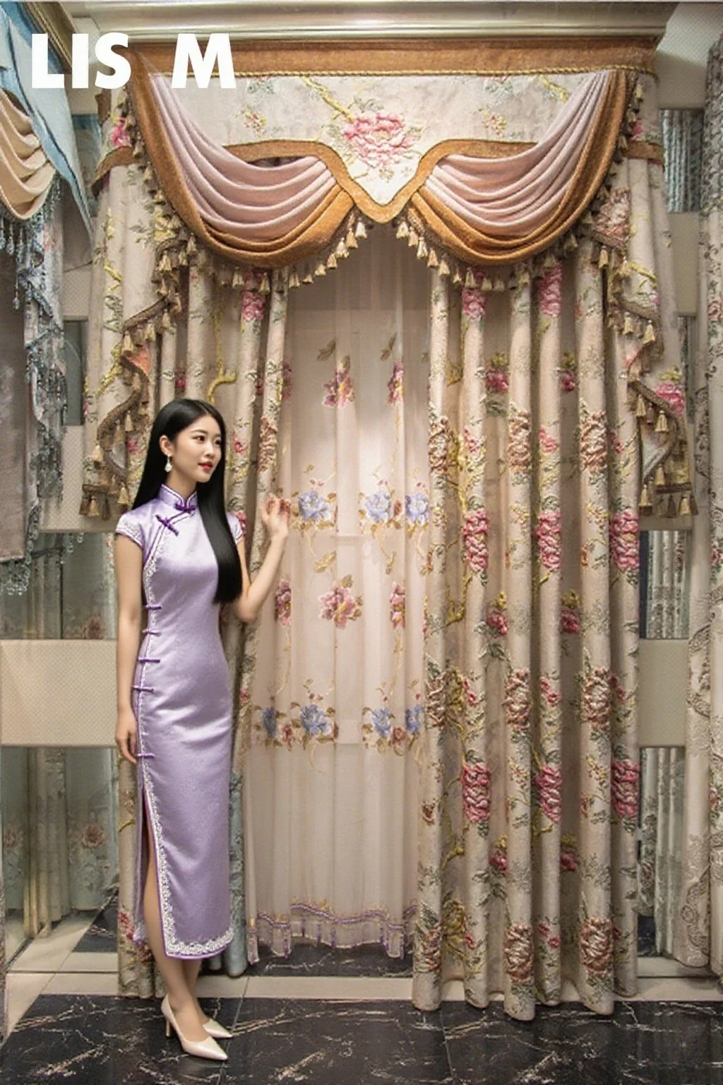 

Embossed Jacquard Curtains for Living Room Bedroom European Luxury Window Decor Custom Elegant Embroidered Window Valance Tulle