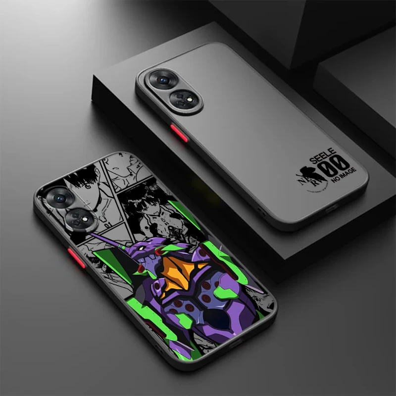 Anime Mecha Cute For OPPO Reno 8T 8 7 6 5 Z F SE Pro Plus Lite TPU Shockproof Frosted Translucent Phone Case