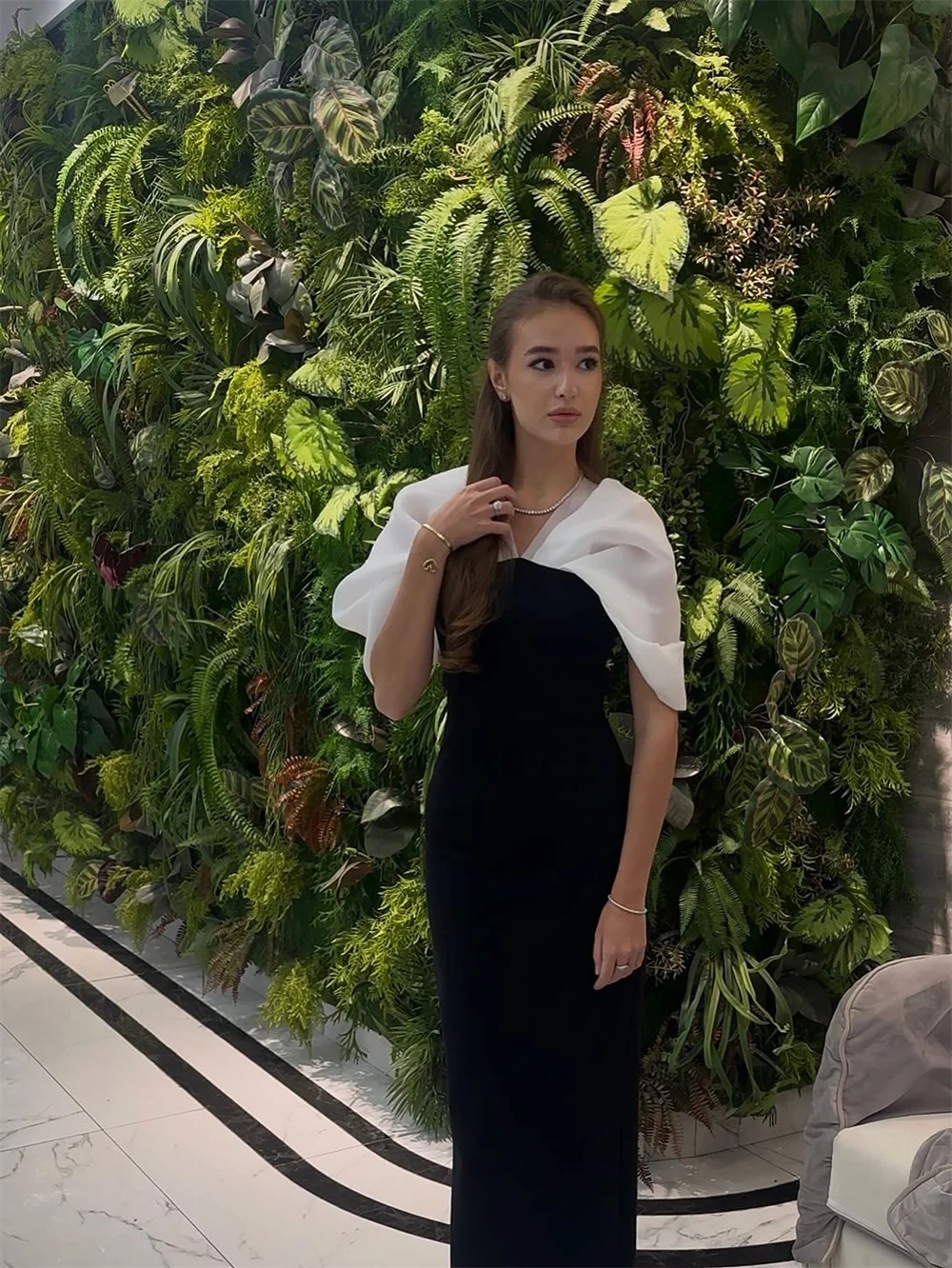 

Elegant V Neck Short Puff Sleeve Evening Dress Mermaid Formal Long Woman Party Dress Customized New Prom Gown 2025