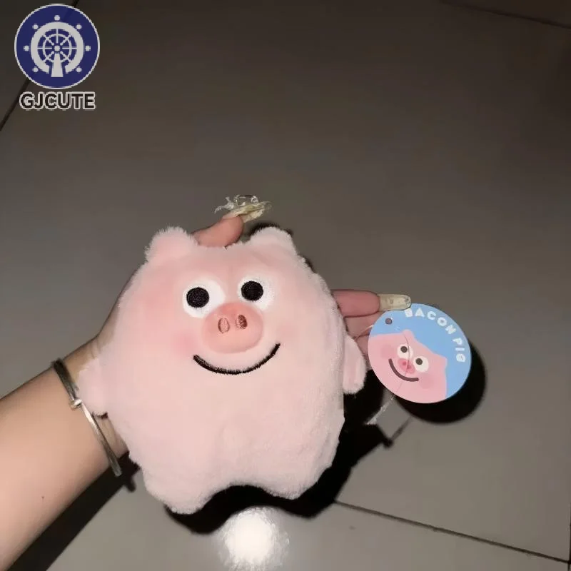 귀여운 배낭 펜던트, 핑크 돼지 베이컨, 부드러운 봉제 손 인형 장난감
