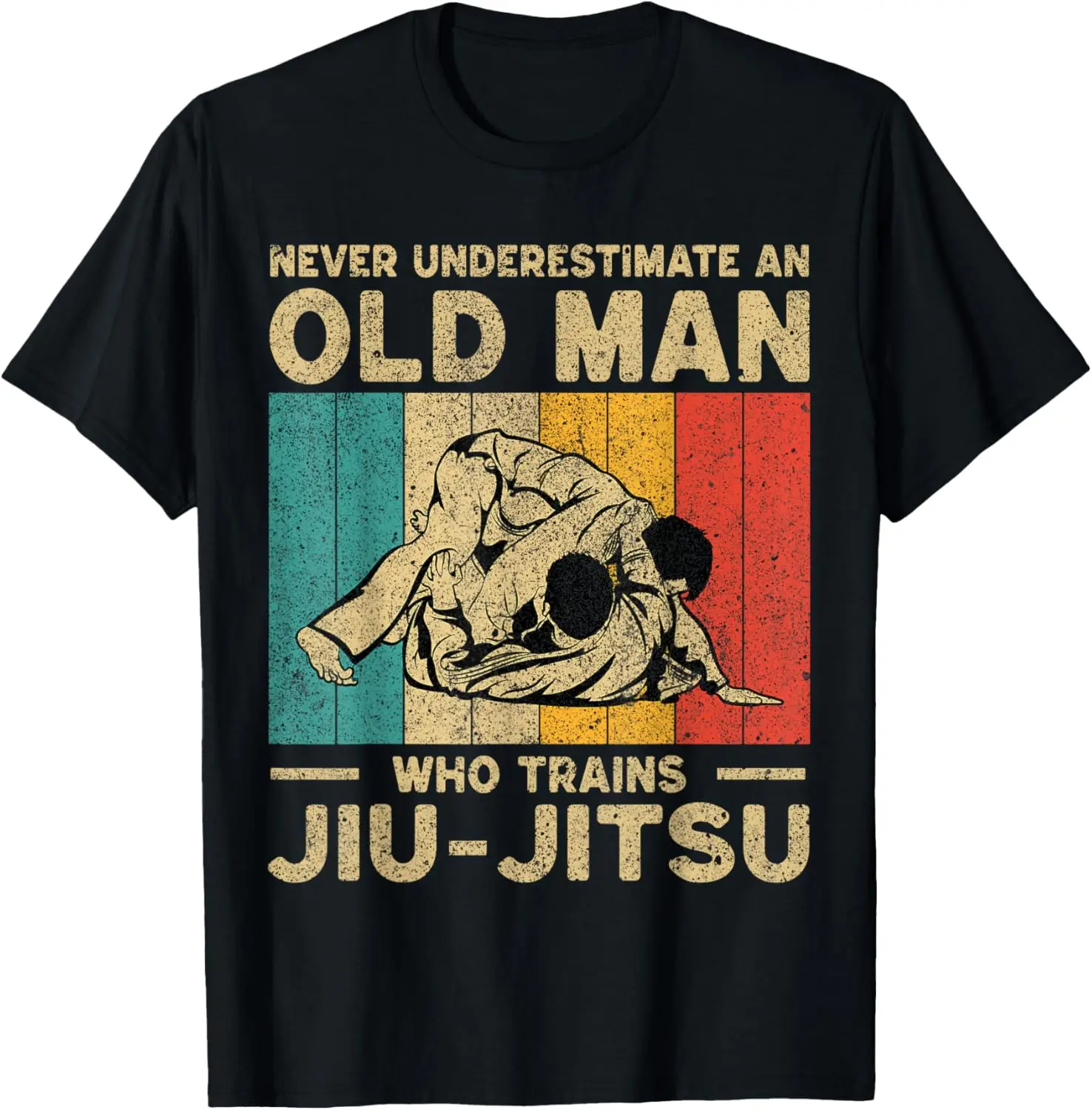 

Never Underestimate An Old Man BJJ Brazilian Jiu Jitsu T-Shirt,100% cotton