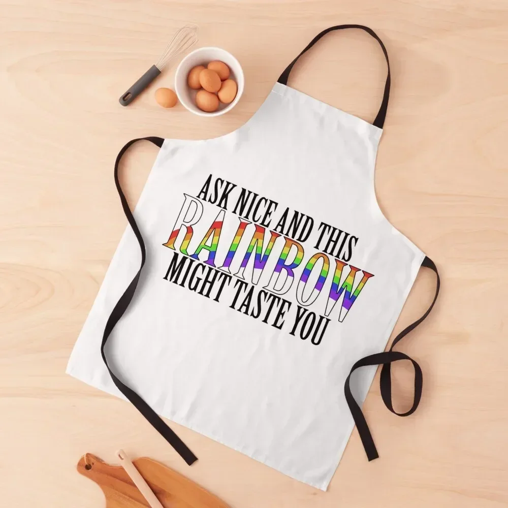 

Ask Nice Rainbow Apron christmas 2025 Bib For Kitchen Kitchen Women christmas decoration Apron