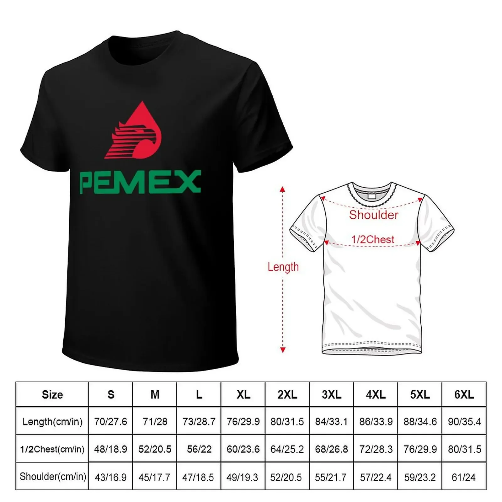 T-shirt Pemex vestiti carini vestiti kawaii taglie forti t-shirt nere da uomo