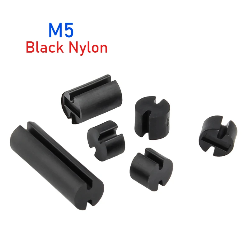 Black Nylon OD 5mm LED Light Fixed Seat Lamp Head Fixing Spacer Double Pit Isolation Column Light Base Support
