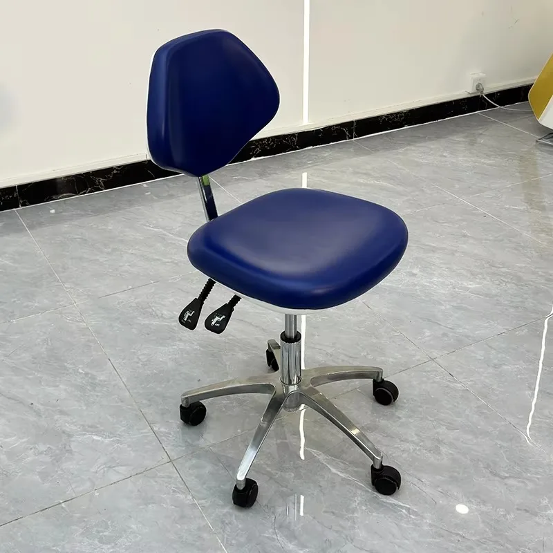 

Classic Stainless Steel Base Dental Chair Saddle Leather Pedicure Stool High Load-bearing Suitable for Clinics