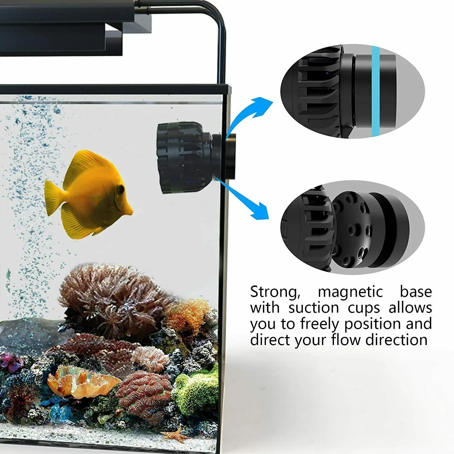 ZKSJ Third generation Mini  Slim 2000 Mini Aquarium Wave  Maker Circulation Pump 3 Wave Patterns No control program