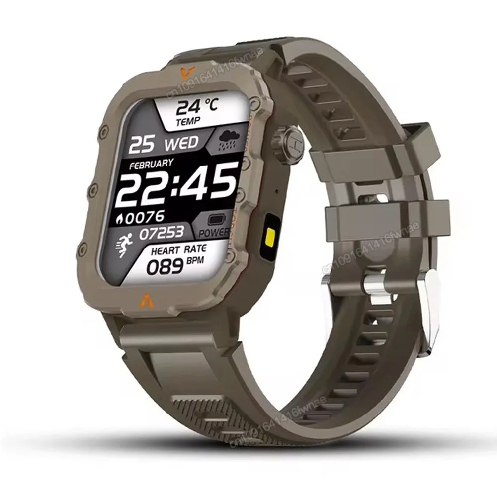 Smartwatch militare 2025 da uomo con GPS, torcia, impermeabile, tracker per sport all'aperto, chiamate Bluetooth HD, nuovo smartwatch per Android e iOS_voghion.com