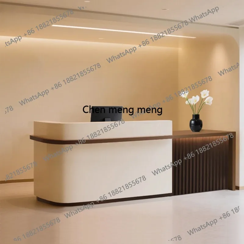 

E136 Light luxury beauty salon front desk clothing checkout counter Chinese tea house bar counter high-end company reception cou