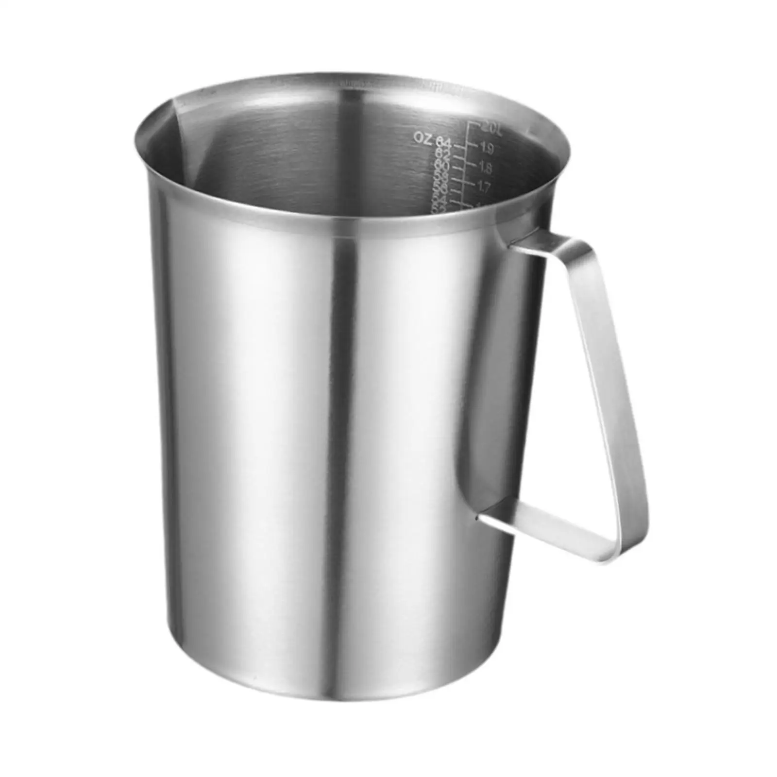 

Stainless Steel Measuring Cup Large Capacity 2L Pour Container Mixing Bowl for Kitchen Cooking Baking Liquid Measurement