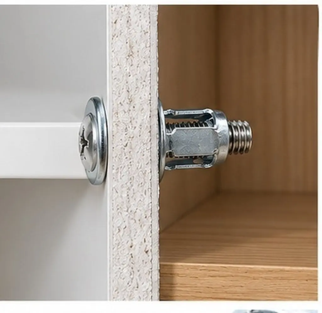50Sets Expansion Screw Petal Nut Hollow Wall Anchor Metal Bolt for Drywall Plasterboard Sheet Wood Installation Heavy Duty