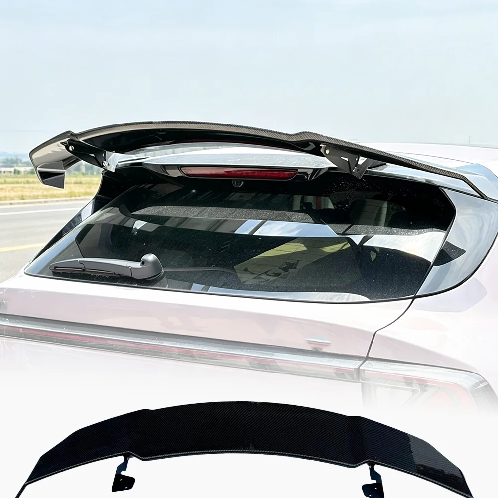 

Suitable for MG 6 2009-2024 two door universal V-type true carbon fiber car rear wing trunk pressure wing spoiler