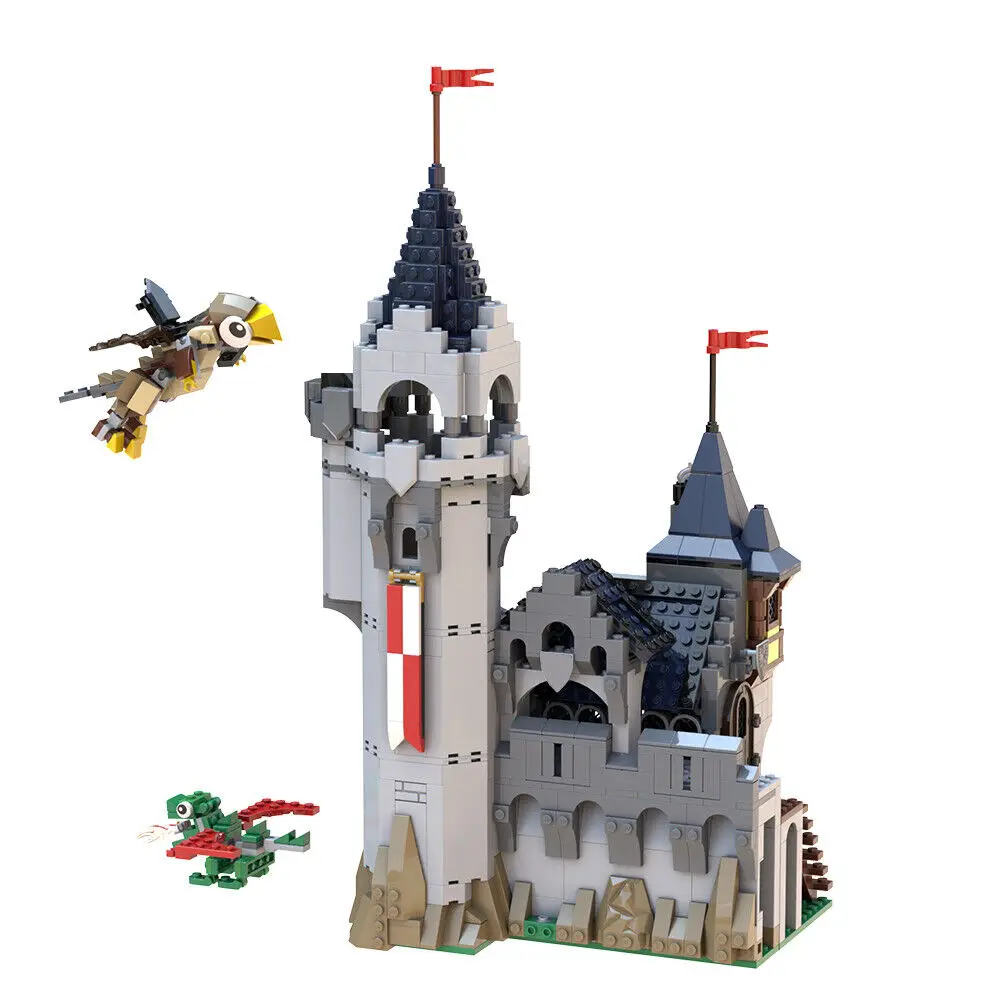 996 sztuk MOC klocki do budowy Menagerie w zamku zestaw modeli zabawek średniowieczna architektura montaż cegieł zabawki MOC- 153786