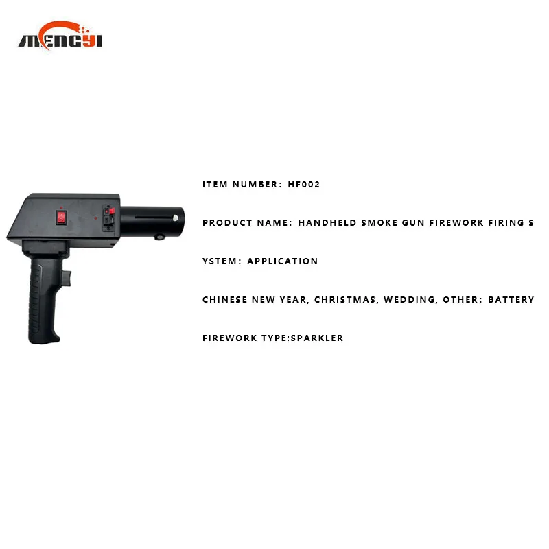 New Style Wholesale Price Black Cold Fountain  Wedding Machine Plastic Cold Pyro Firing Machine Cold Pyro Firing Gun