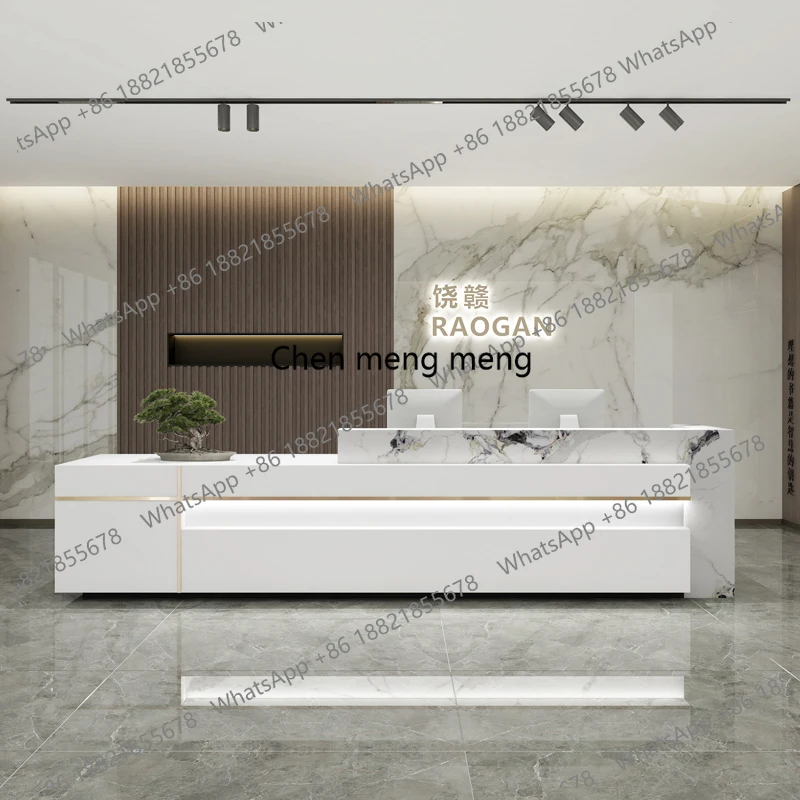 

Front Display Reception Desks Welcome Service Commericial Design Reception Desks Modern Elegant Escrivaninha Office Furniture