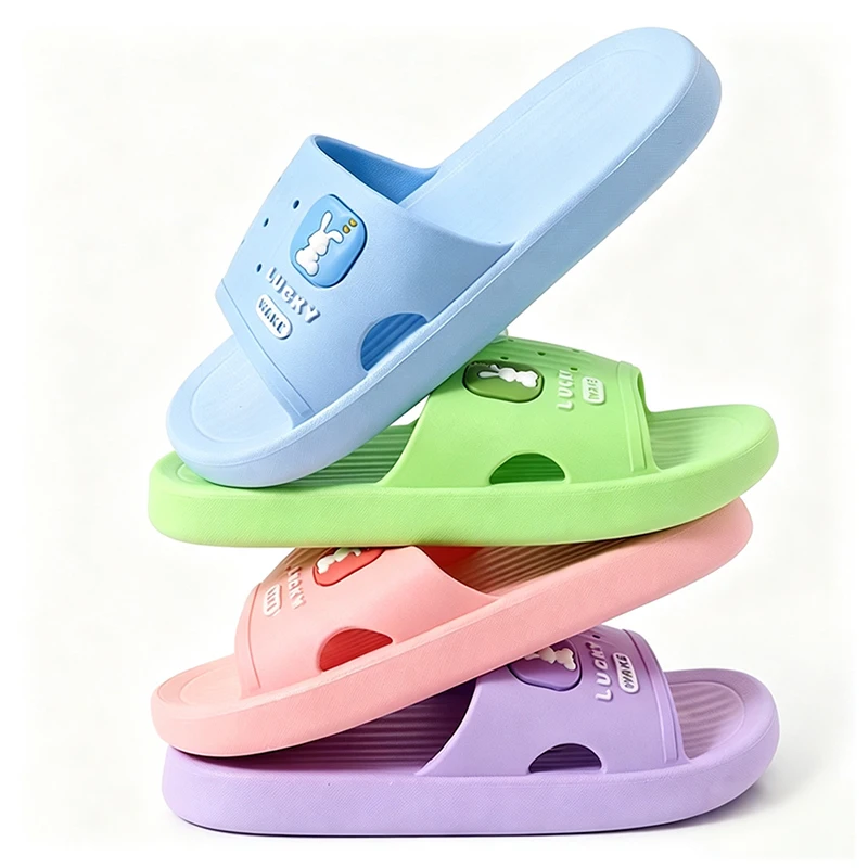 Indoor Home Ladies Slippers Hotel Anti-Slip PVC Material Women's Sandals Comfortable Soft Bottom Slip-On Shoes