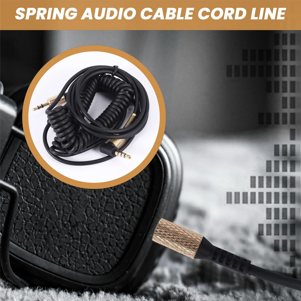 Marshall Major II Monitor Cabo De Áudio, Primavera Cord Linha, Fone De Ouvido Bluetooth, 2 Monitor