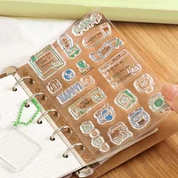 1. Sello de silicona Ins Simple para PC, serie de registros diarios, bonito sello para estudiantes, diario artesanal, manual creativo, Material estético para álbum de recortes