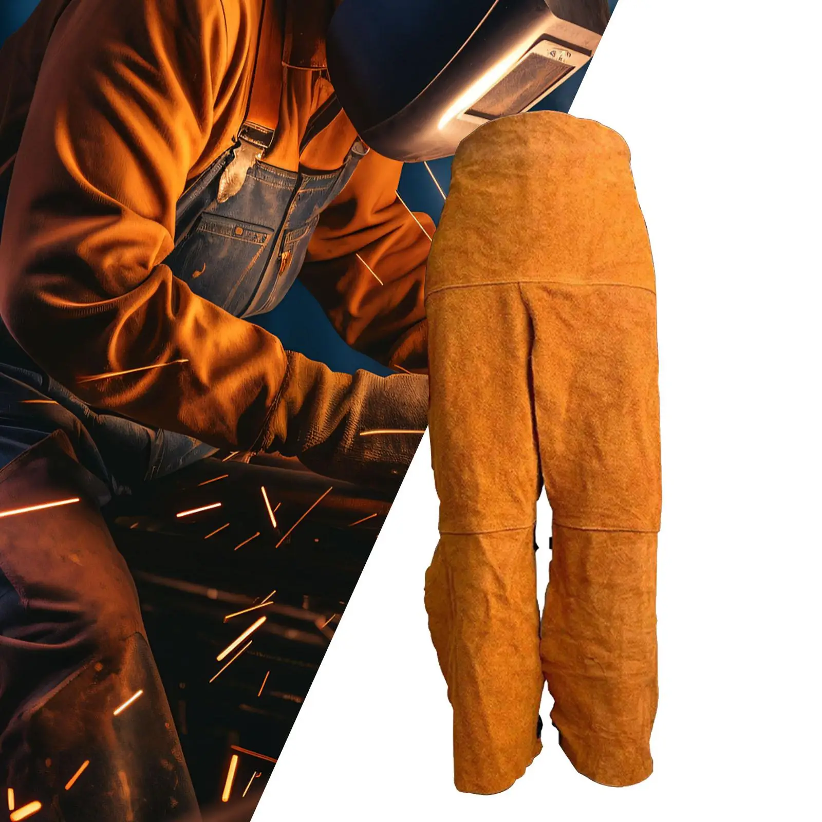 Welding Apron Split Leg Welder Protective Clothes Heavy Duty, Sturdy Wear Resistant Work Shop Apron for Cutting Woodworking