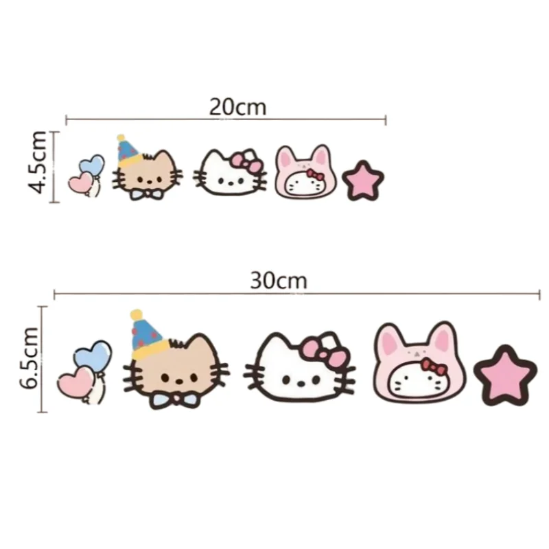 Sanrio Anime Cartoon HelloKitty Mirror Stickers Cute  Originality Decoration Bathroom Fashion Delicate Self-adhesive Sticker
