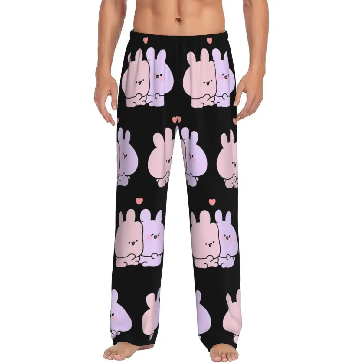 Custom Asamimichan Pajama Pants Sleepwear Men's Elastic Waistband Asamimi and Anemimi Sleep Lounge Bottoms with Pockets