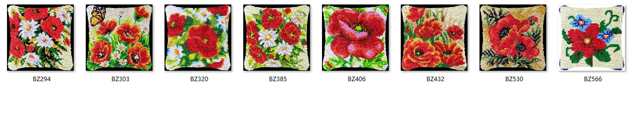 

комплект крючков-защелки, ковер, холст, цвет, коровьи стили, ручная идея, килим «сделай сам», вышивка, маковые цветы, 43-43 см