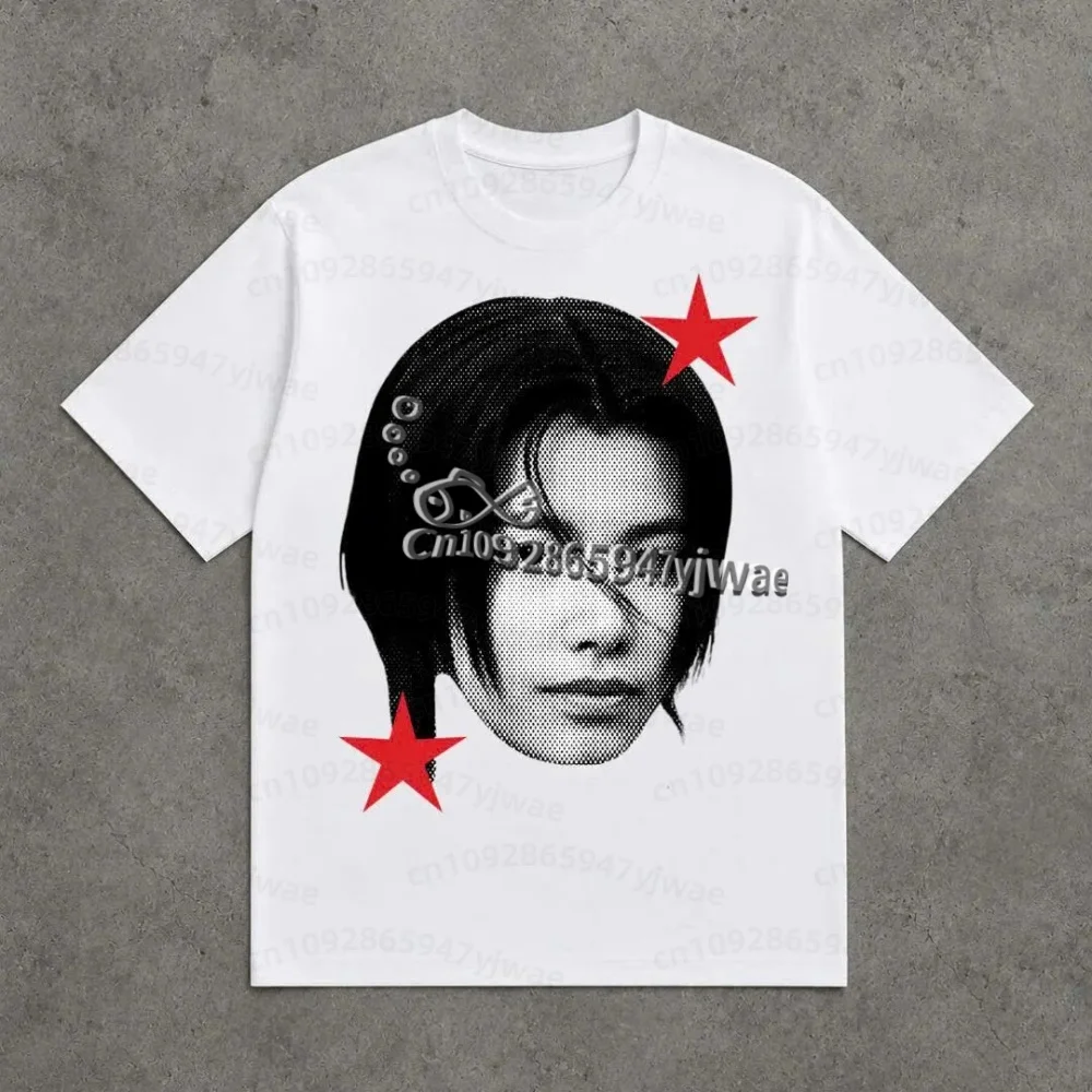2026 Herren Damen LNGSHOT Big Head T-Shirt Grafik-T-Shirt Ohyuan Woojin Louis Ryul Fans O-Ausschnitt T-Shirt Mode Retro Herren T-Shirt – Detail 6