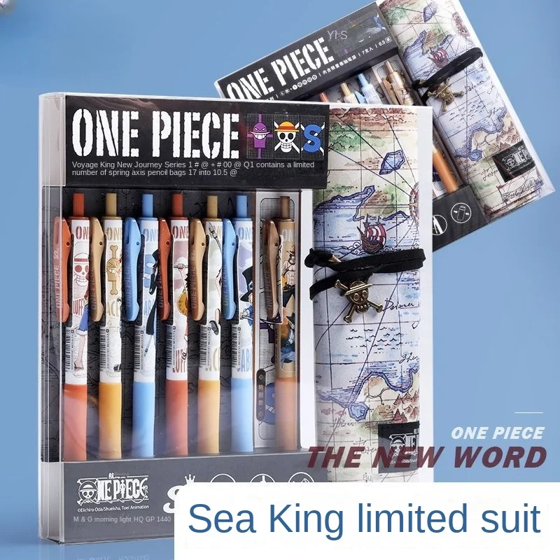 One Piece Joint New Journey Series Anime Peripheral Gel Pen Set Limited Edition Scroll Pen Case Student Push Pen Gift Box