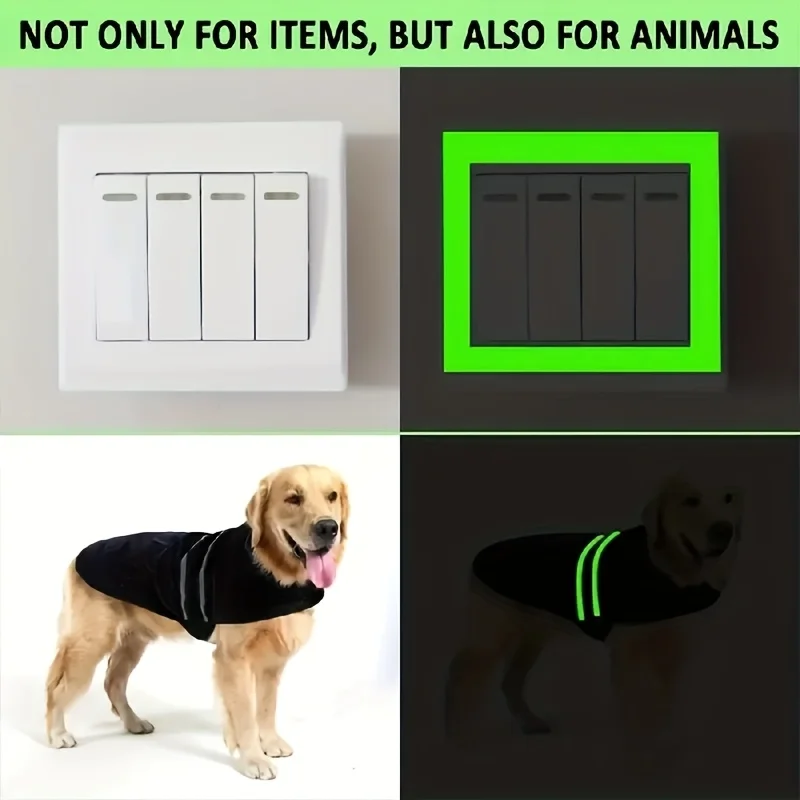 4 Rolls of Luminous Tape, Fluorescent Tape, Stair Fire Warning Tape, Stage Green Anti-Collision Glow-In-The-Dark Tape, Long-Lasting Luminous Strong Self-Adhesive Tape, a Must-Have Item for Nighttime Use