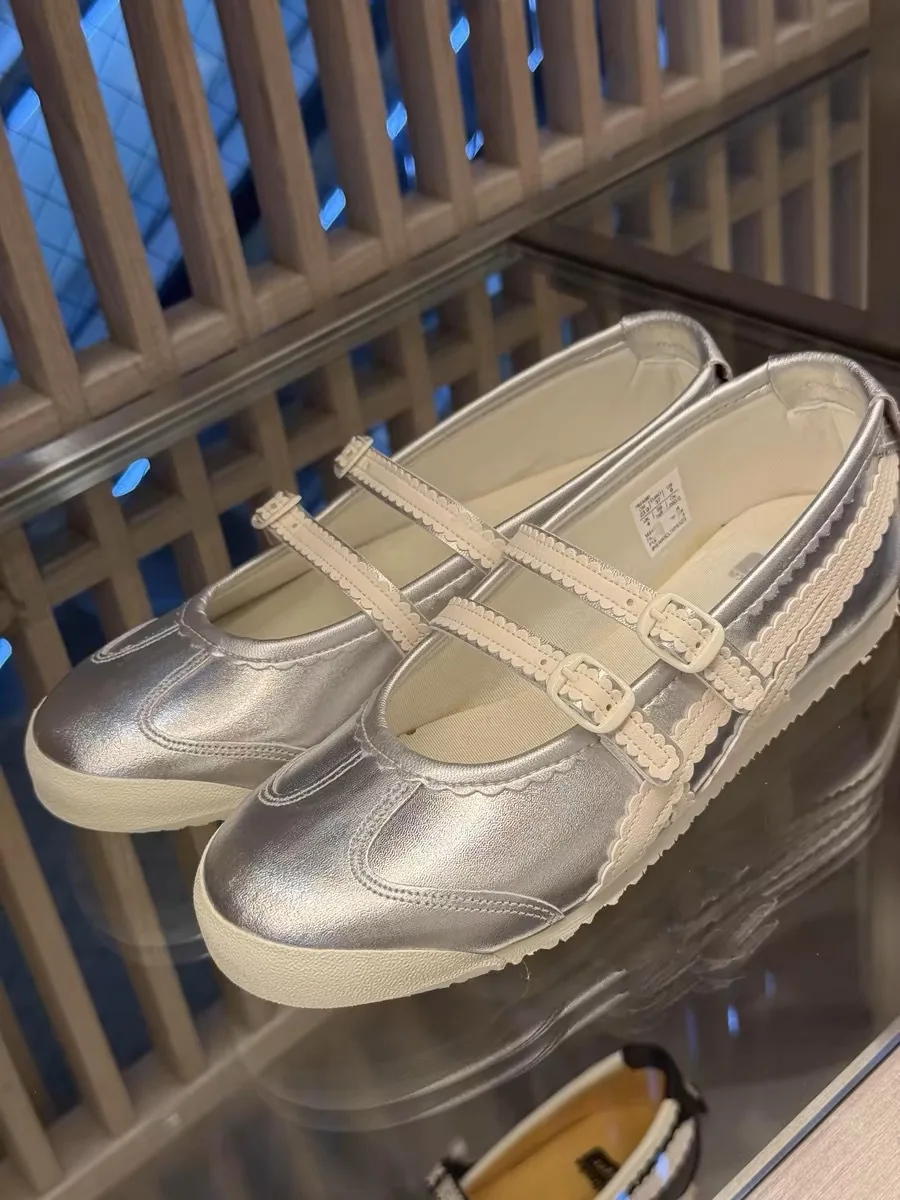 

2025 Spring New Women's Ballet Shoes Round Toe Flat Buckle Shallow Casual Sports Daily Office Commuter Ladies Single Shoes