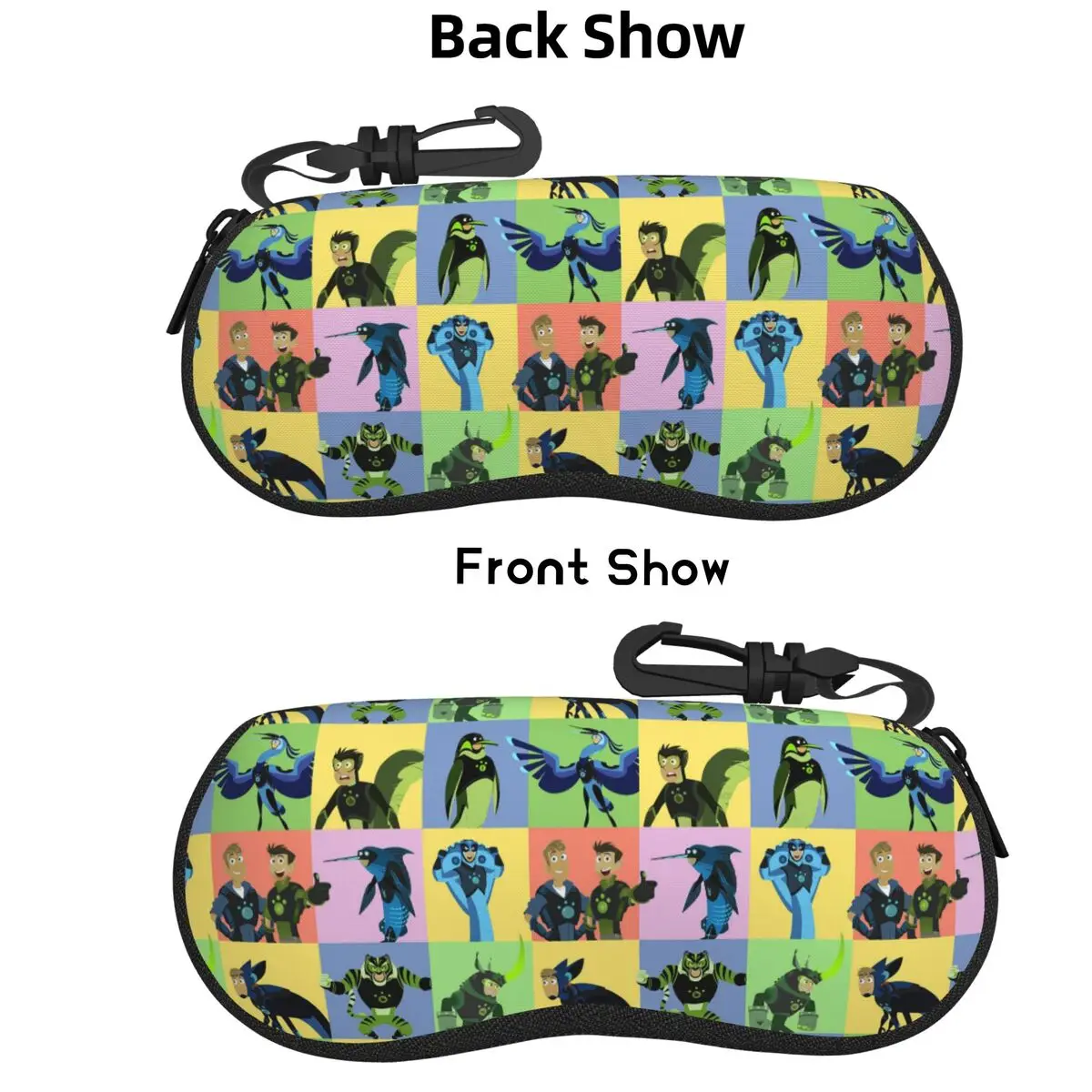 

Wild Kratts Creature Powers Shell Glasses Case Protector Sunglasses Box Women Men Soft Eyeglasses Bag Pouch