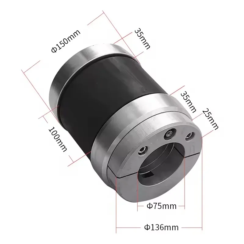 3-Inch change to 6-inch a-ir shaft ad-apter