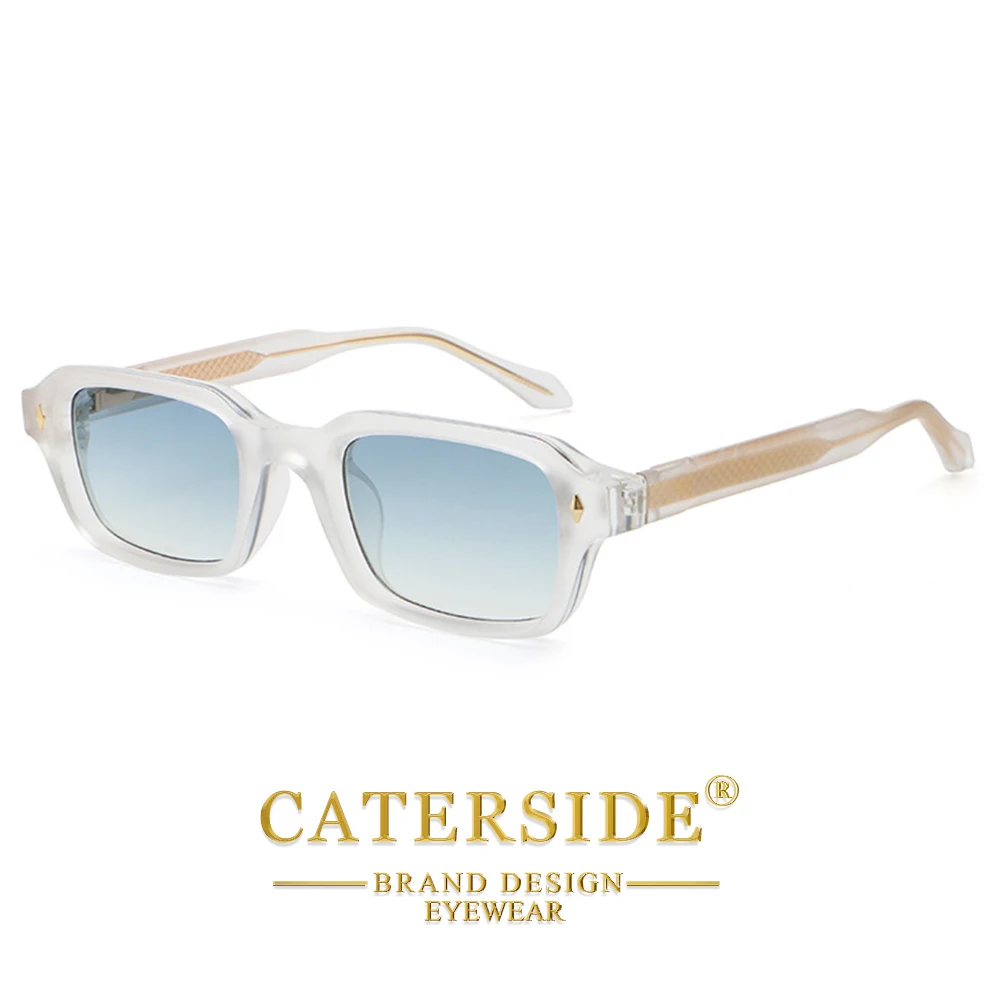

CATERSIDE Retro Men's Sunglasses Square Small Frame Gradient Sunglasses Women's Outdoor Travel Driving Summer Fashion Glasses
