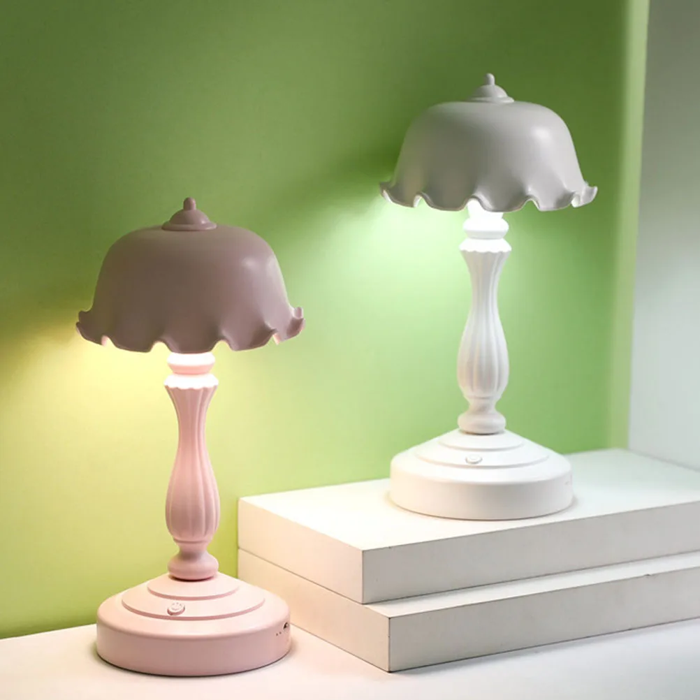 

LED Hat Desk Light Lamp Dormitory Bedside Decorate White Plastic Student Reading