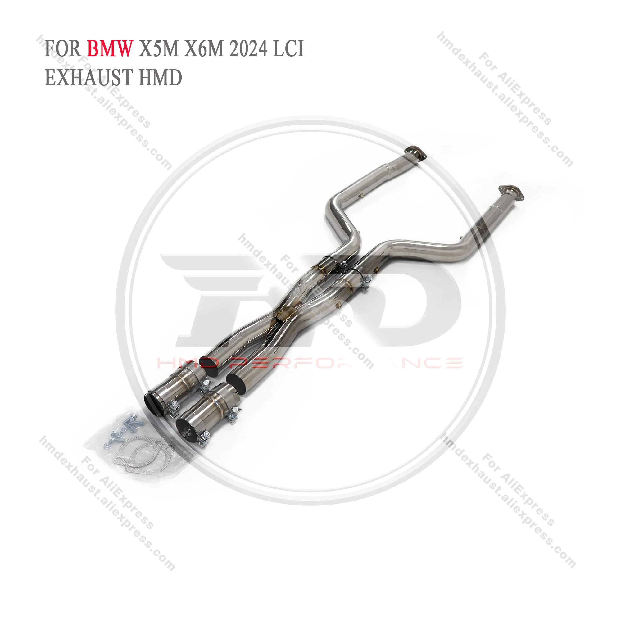 

HMD Stainless Steel Exhaust System For BMW X5M X6M 2024 LCI Mid-pipe Exhaust