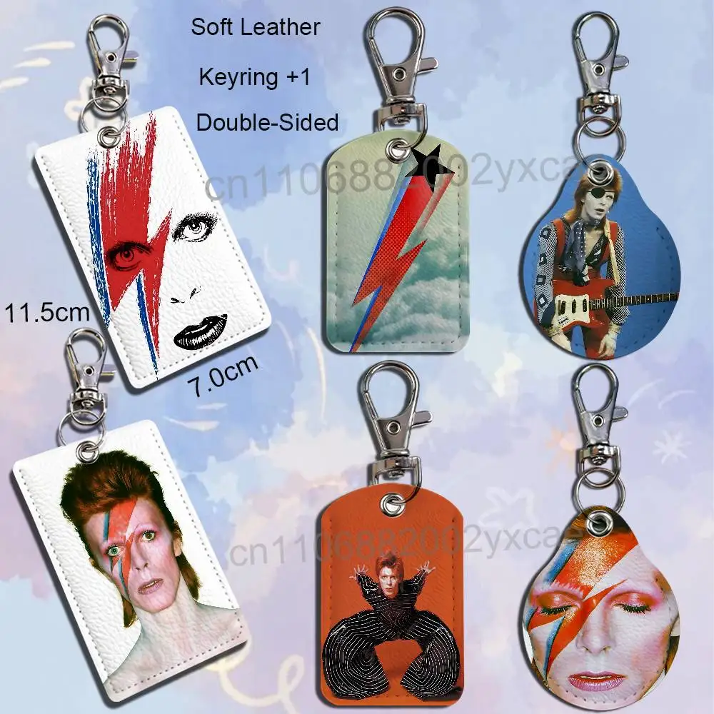Retro Rock D-David Bowie Card Holder With Keychain Executive Protection For Bank Credit Subway Bus Case