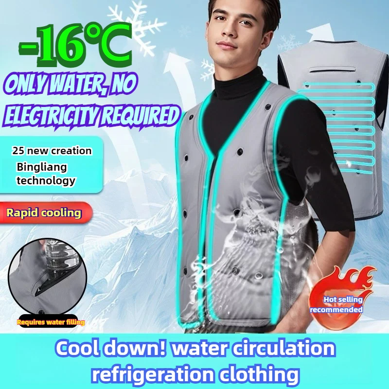 

Summer Water Injection Evaporative Cooling Waistcoat Men's Stay Cool Ultimate Heat Relief High Temperature Fishing Work Vest Men