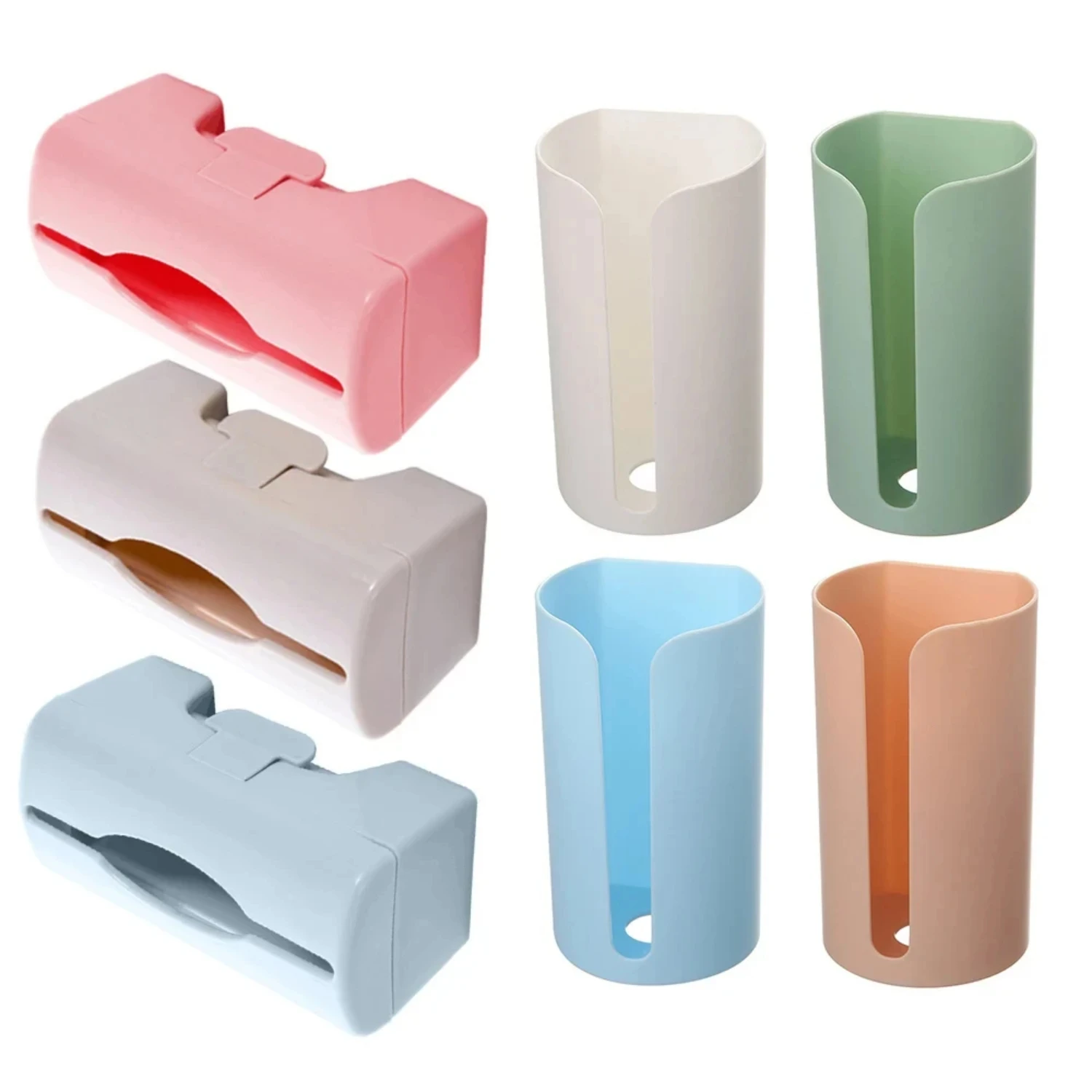 Convenient Plastic Trash Bags Box with Garbage Dispenser for Kitchen and Bathroom - Wall Mounted Grocery Holder and Container