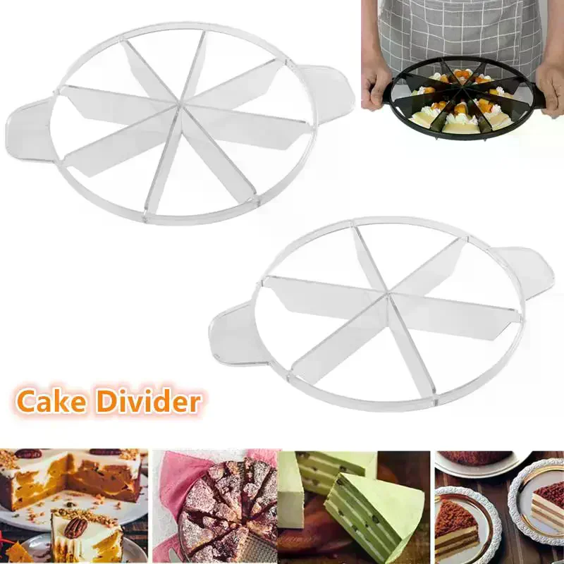 Cake Slicer Cake Divider Round Cutter Thousand Layer Cake Cutter 6/8 Equal Portions Cake Baking Tool For Pastry Baking Restauran